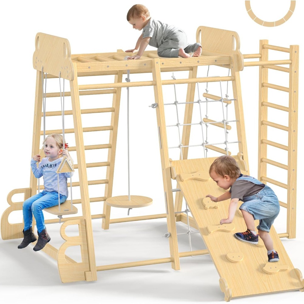 Kids Outdoor Gym - Structure de jeu d'intérieur 9-en-1 pour