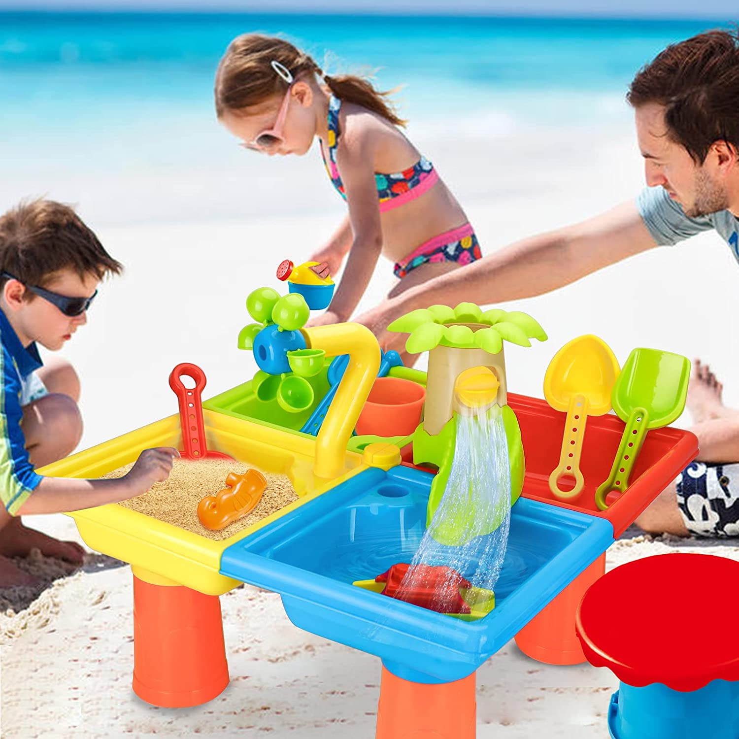 Kids Outdoor Table - Table de plage pour enfants, jouets