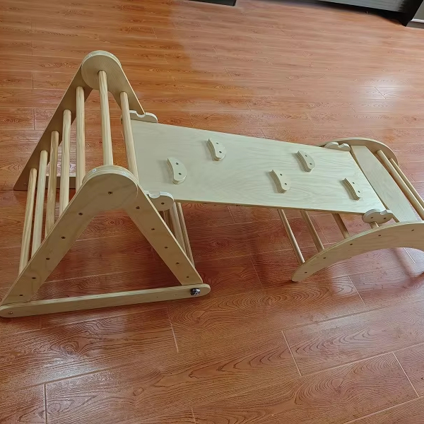 Kids Outdoor Frame - Structure d'escalade Montessori 3-en-1 en bois