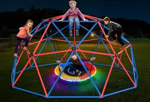 Kids Outdoor Jungle Gym - Ensemble de balançoires Clim Dome avec