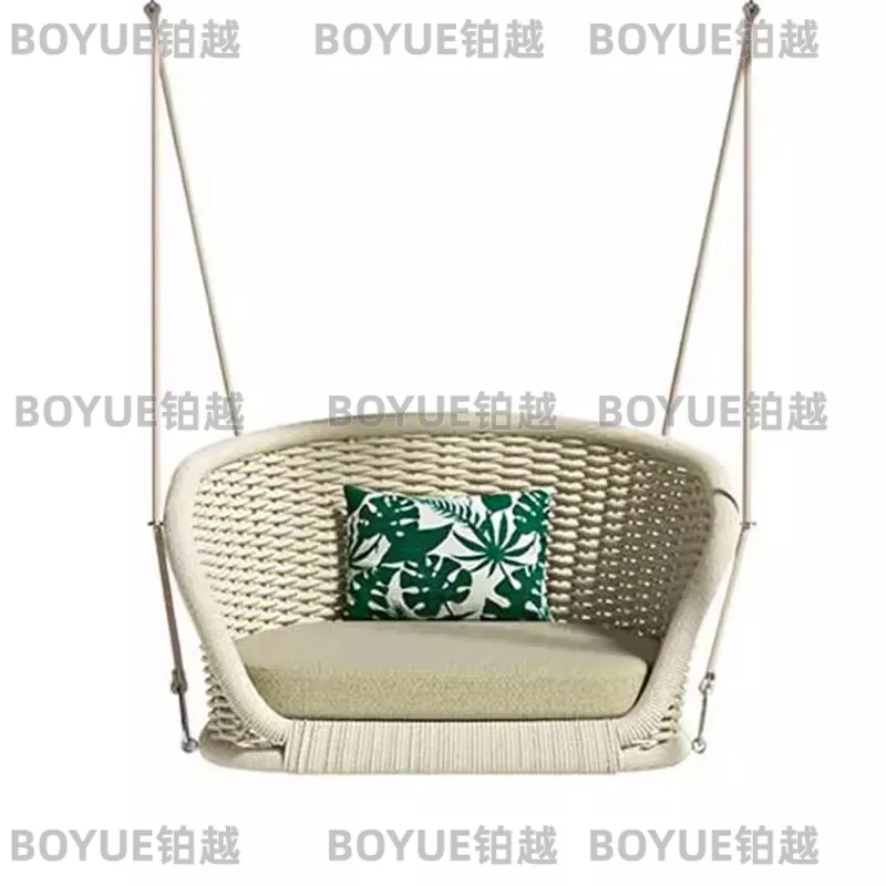 Kids Outdoor Hammock Chair - Fauteuil suspendu en rotin pour patio