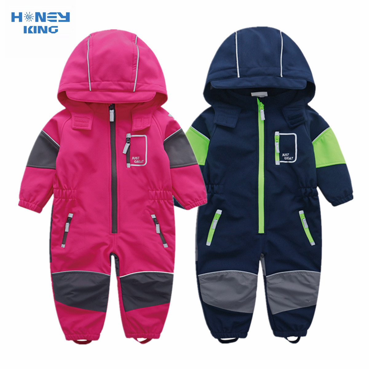 Kids Outdoor Overalls - NEYKING-Salopette Softshell pour enfants, salopette d'extérieur