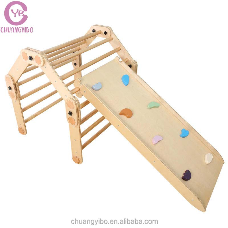 Kids Outdoor Jungle Gym - Structure d'escalade en bois pour enfants,