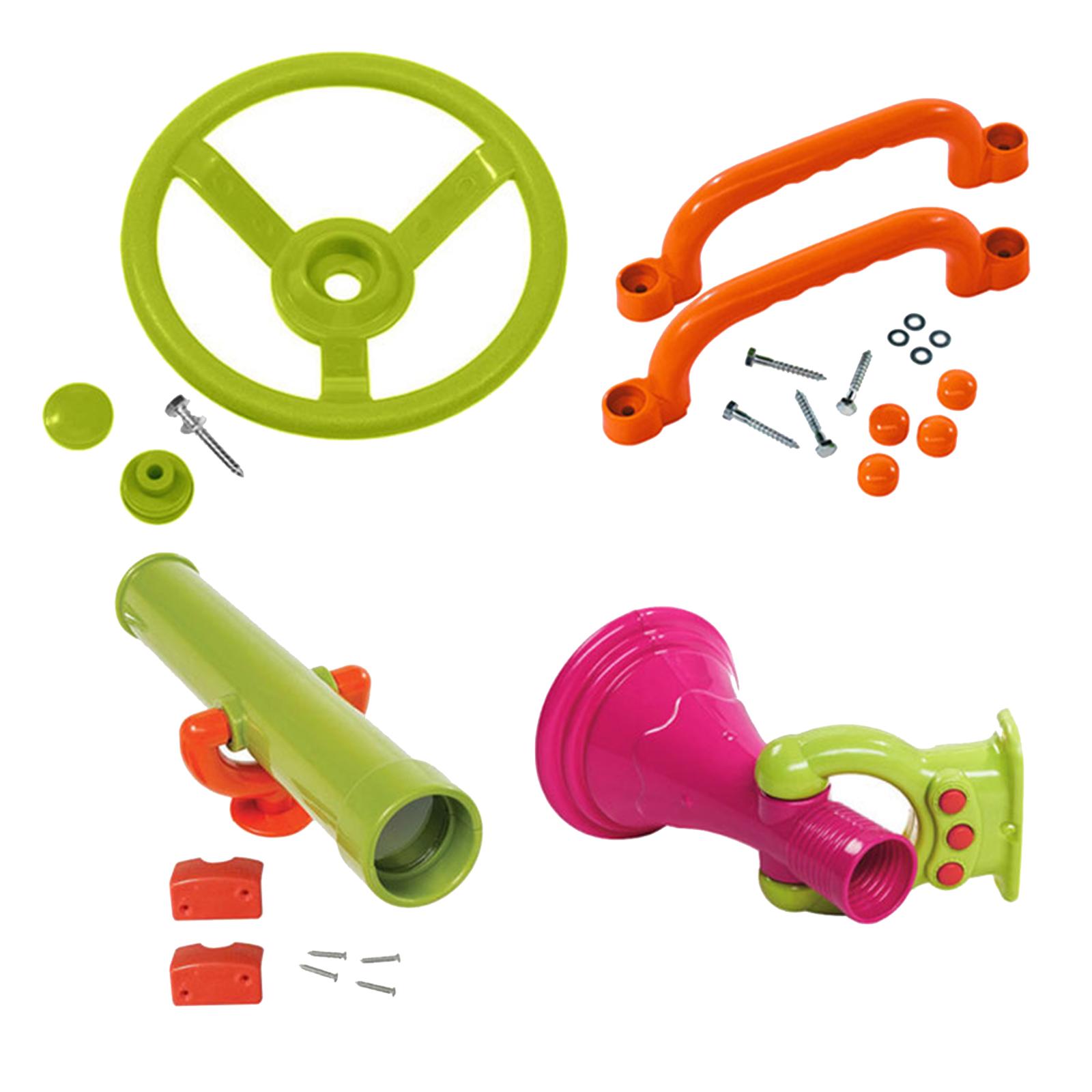 Kids Outdoor Jungle Gym - 4 Pièces d'Accessoires pour Aire de