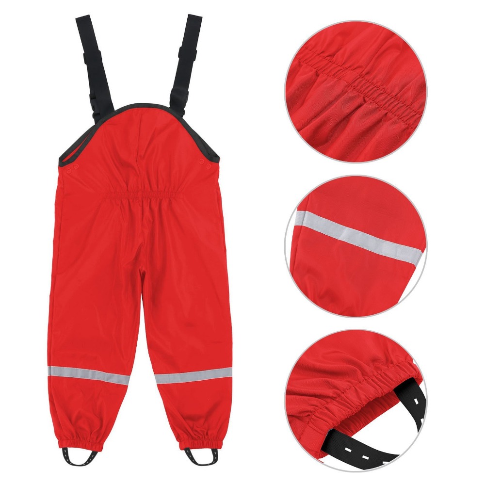 Kids Outdoor Overalls - Pantalon de pluie imperméable en PU