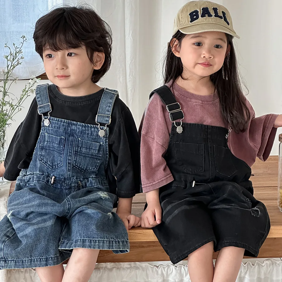 Kids Outdoor Overalls - Salopette en jean unisexe pour enfants,