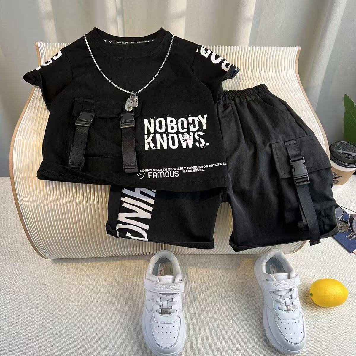 Kids Outdoor Overalls - Ensemble de vêtements d'été coréens pour