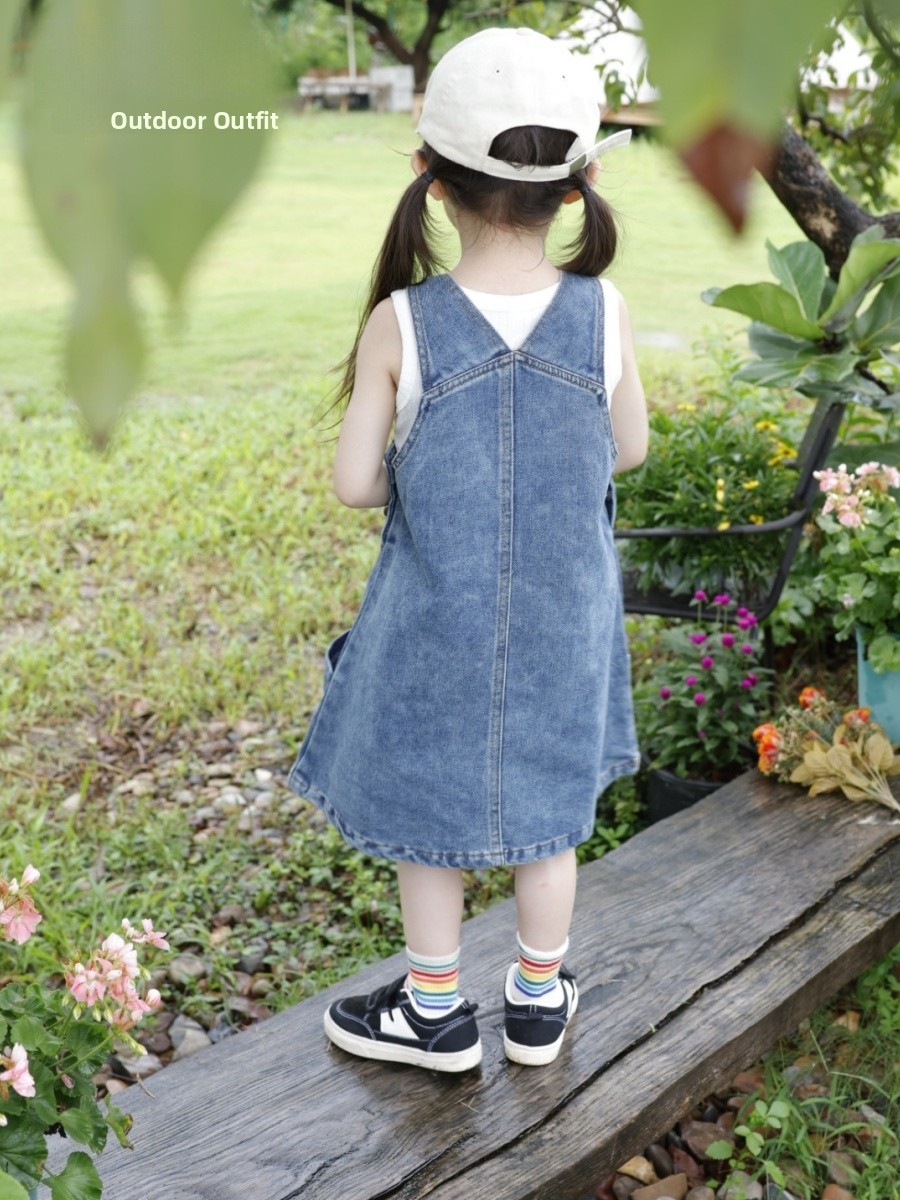 Jupe-short en jean pour filles - Kids Outdoor Overalls avis et prix