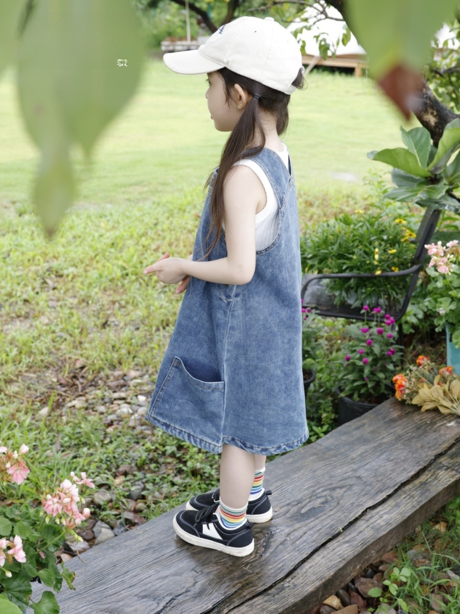 Jupe-short en jean pour filles - Kids Outdoor Overalls avis et prix