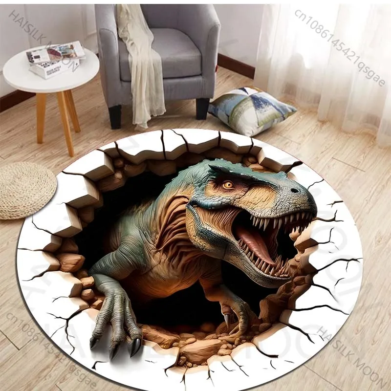 Tapis ronds imprimé dinosaure  - Kids Outdoor Flooring avis et prix