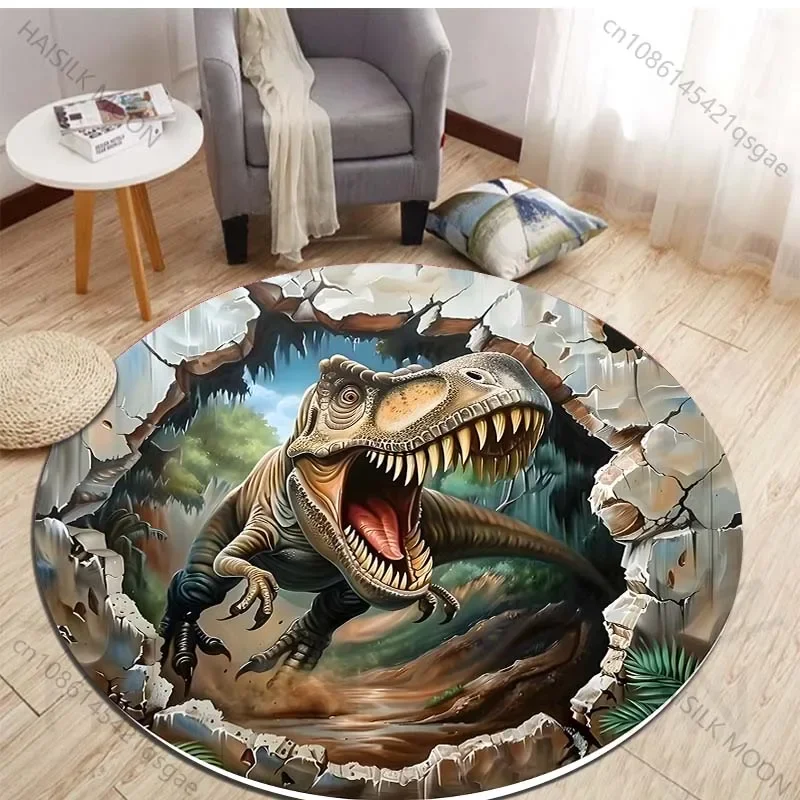 Tapis ronds imprimé dinosaure  - Kids Outdoor Flooring avis et prix