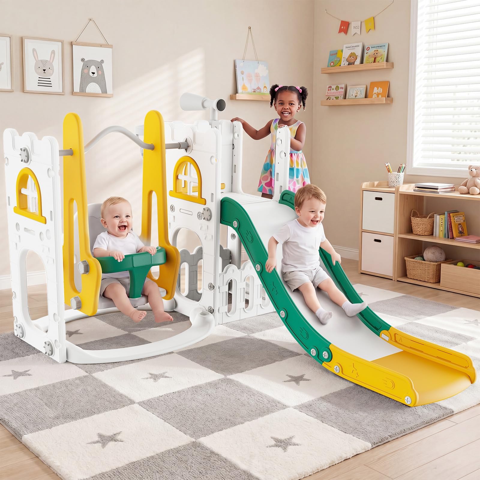 Ensemble de jeux 7 en 1 pour t - Kids Outdoor Swing Set avis et prix