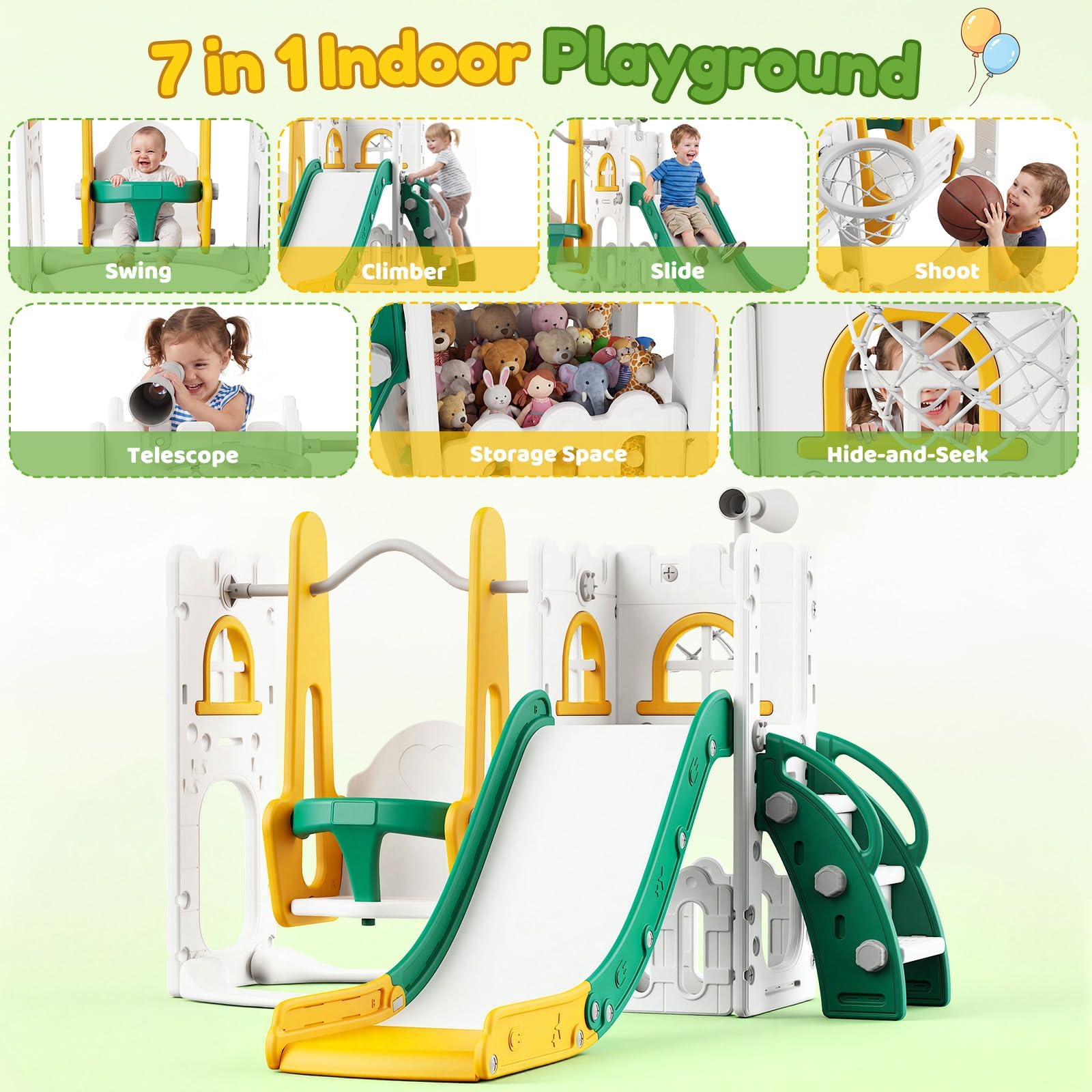 Ensemble de jeux 7 en 1 pour t - Kids Outdoor Swing Set avis et prix
