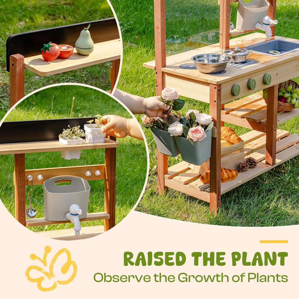 Cuisine en bois pour enfants,  - Kids Outdoor Mud Kitchen avis et prix