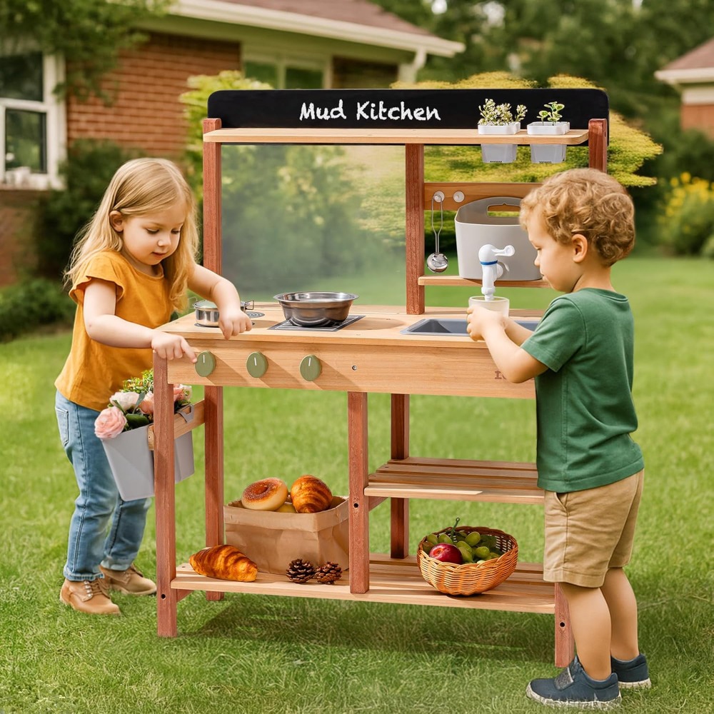 Cuisine en bois pour enfants,  - Kids Outdoor Mud Kitchen avis et prix
