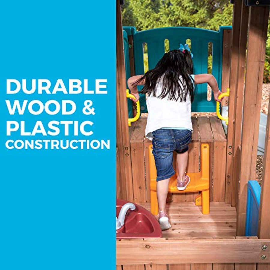Woodland Adventure Playhouse & - Kids Outdoor Swing Set avis et prix