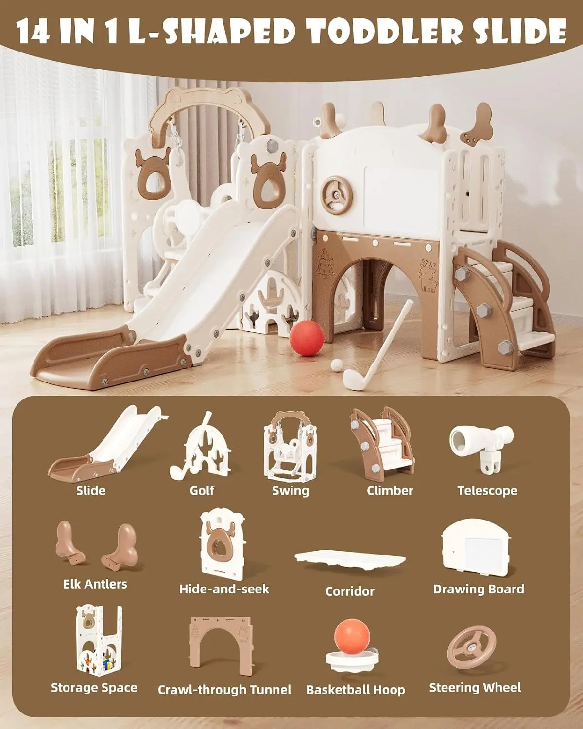 Ensemble toboggan et balançoir - Kids Outdoor Swing Set avis et prix