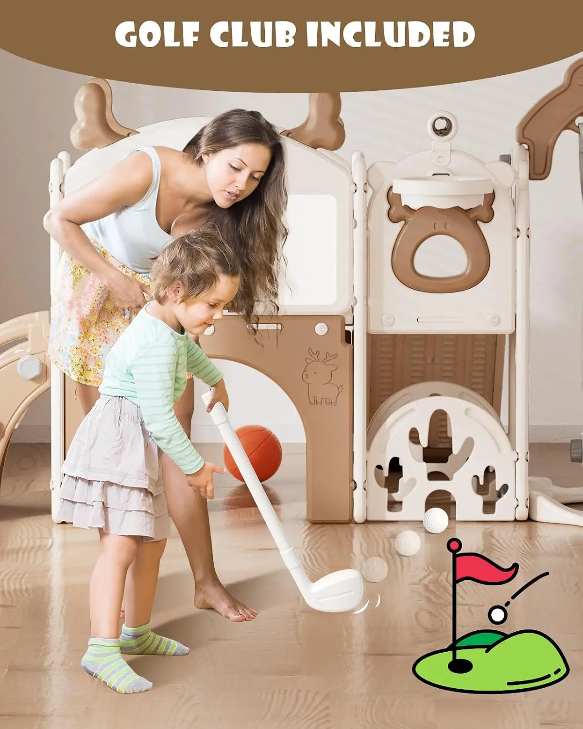 Ensemble toboggan et balançoir - Kids Outdoor Swing Set avis et prix